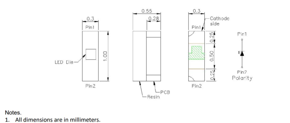 Inolux IN-S42DS Side View SMD LEDs